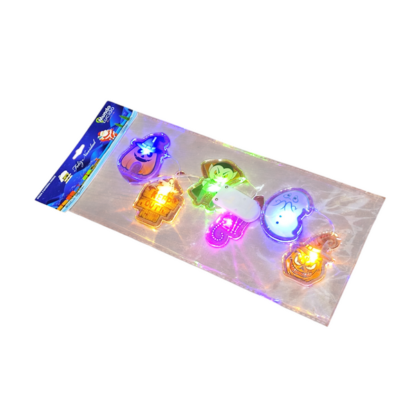 Pegatina decorativas Halloween con luz led para ventanas I/E
