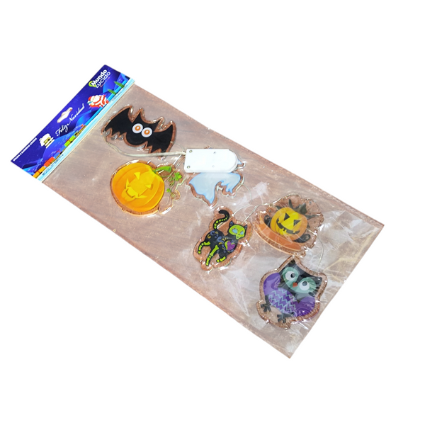 Pegatina decorativas Halloween con luz led para ventanas I/E