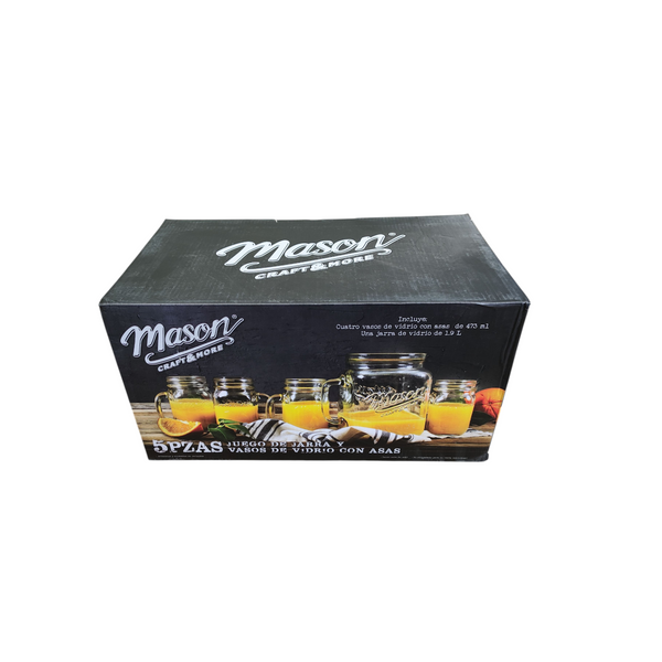 Set Jarra de Vidrio y Vasos Transparente duradero resistente