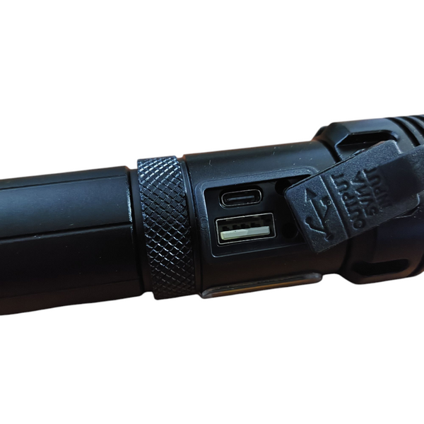 Linterna recargable led lámpara táctica mano potente luz