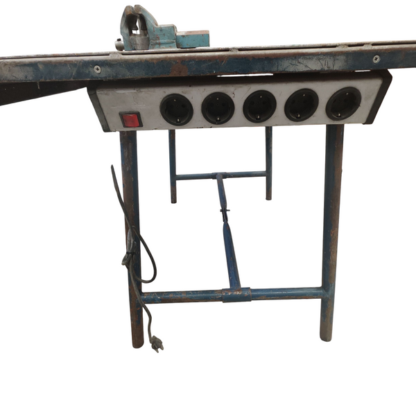 Mesa de trabajo madera metal con tornillo de banco 6 pulgadas