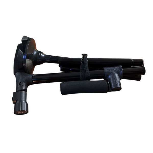 Bastón plegable ajustable con luces led para ancianos