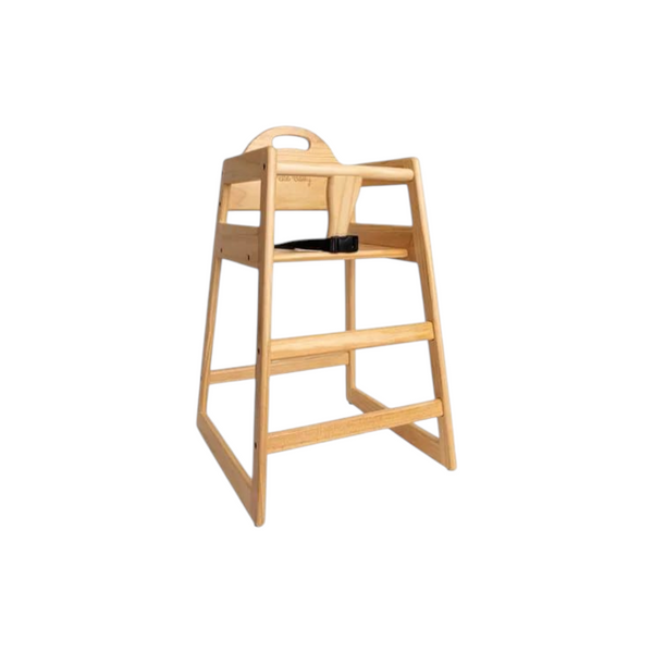 Silla Alta periquera de Madera Natural para bebe