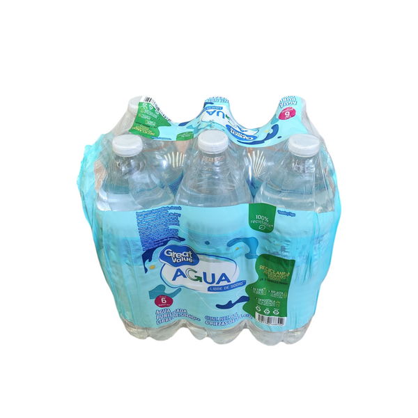 6 Botellas de agua purificada 1 litro