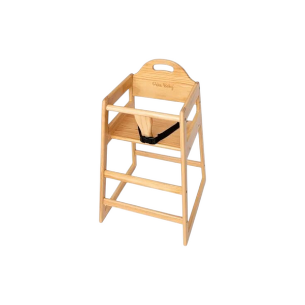 Silla Alta periquera de Madera Natural para bebe