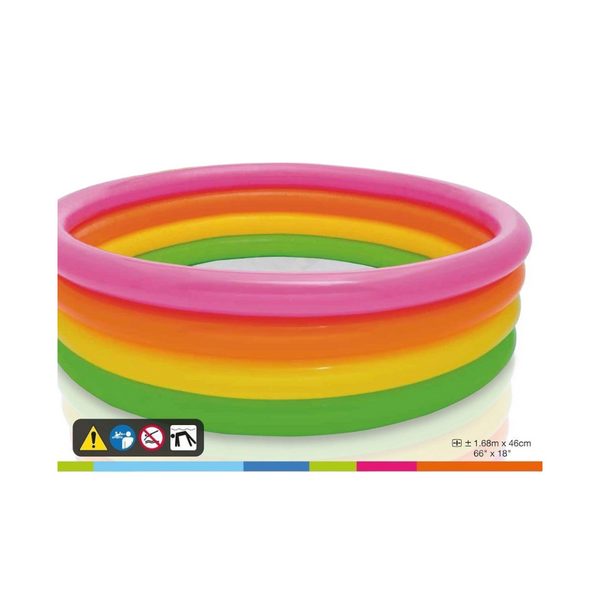 Alberca inflable para bebé niños de 4 aros 1.68m X 46cm