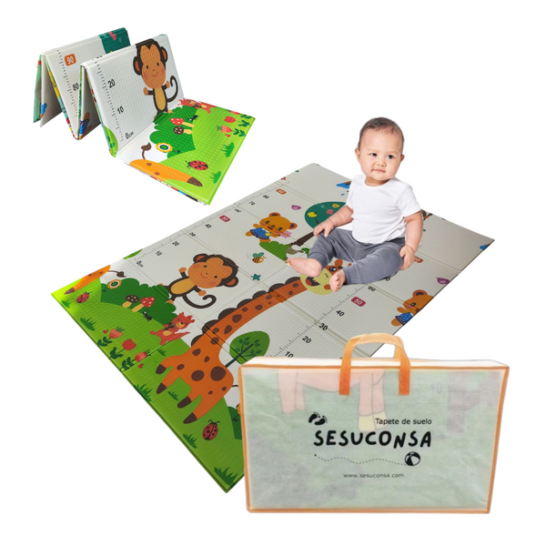 Caja mayoreo Tapete Bebe Plegable Reversible XPE Foamy 6 pzs