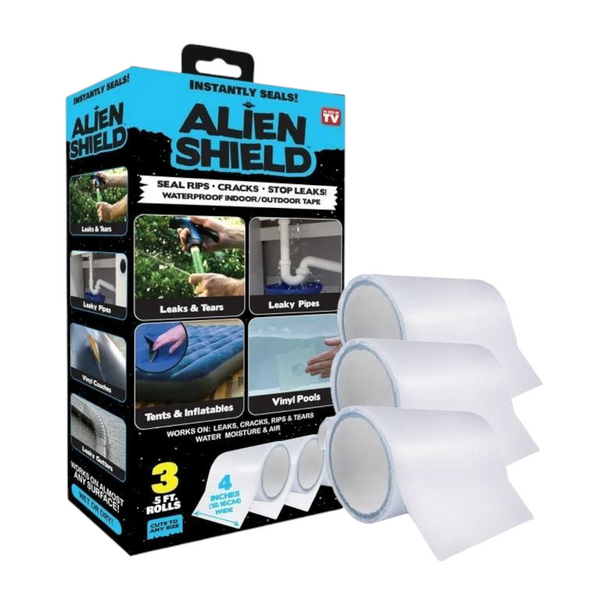 Cinta  transparente impermeable Alien Shield  para rasgaduras 3pzs
