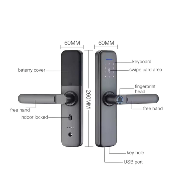 Chapa cerradura inteligente electronica con wi-fi smart lock
