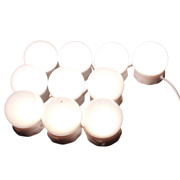 10 focos led USB Vanity para espejos maquillaje