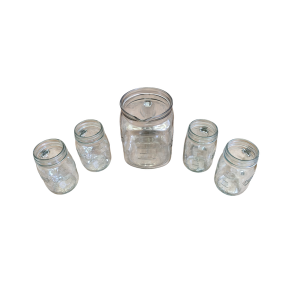 Set Jarra de Vidrio y Vasos Transparente duradero resistente