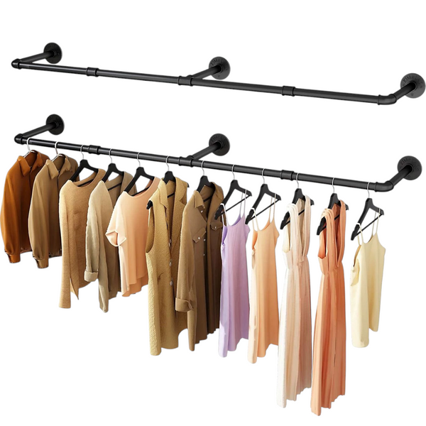 Perchero para ropa de pared negro