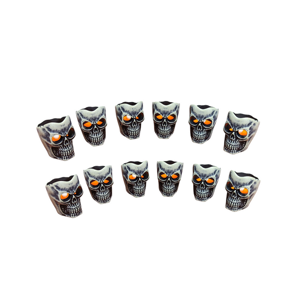 Pack 12 luces led calavera decorativa para halloween