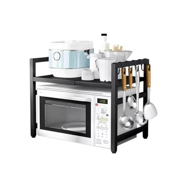 Estante de cocina extensible negro