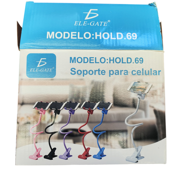 Base Soporte Flexible Pinza Celular Universal Rosa
