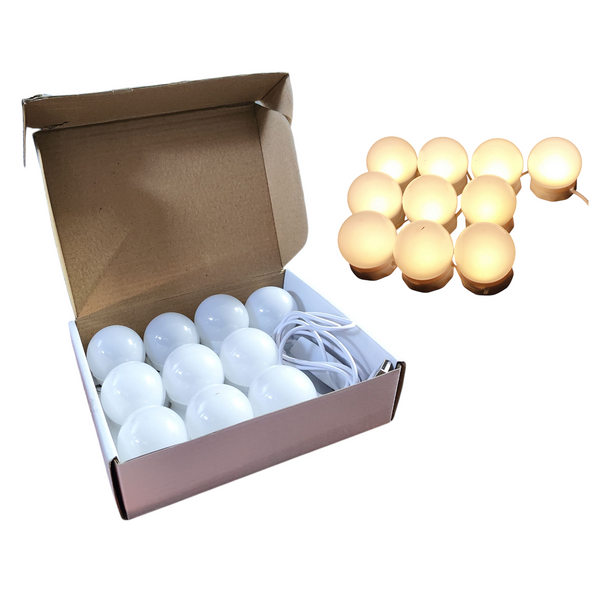 10 focos led USB Vanity para espejos maquillaje