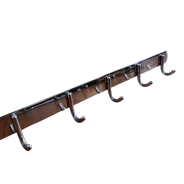 Percheros de acero inoxidable 6 ganchos pared 2 pzs