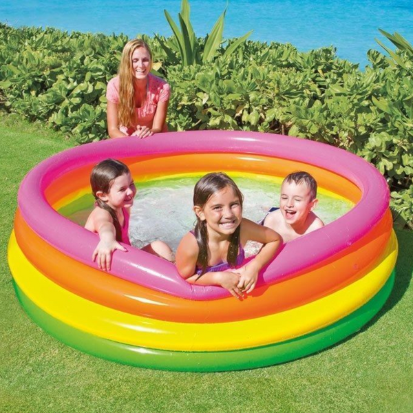 Alberca inflable para bebé niños de 4 aros 1.68m X 46cm
