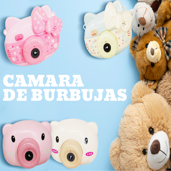 pack 4 pz juguete Camara de Burbujas para niños