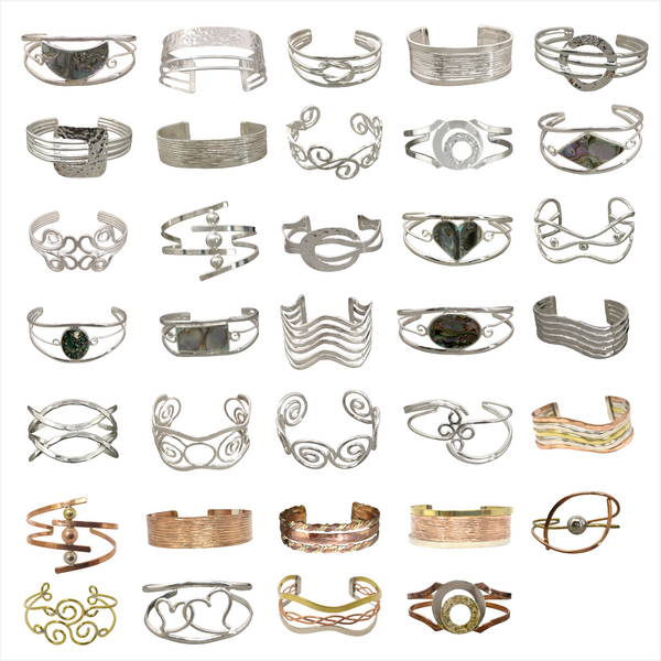 Pulsera brazalete Ancha unisex bronce laton czn moda 1pz