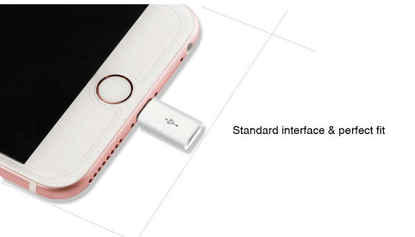 Paquete 50pzas Adaptadores genericos compatibles Lightning. A V8