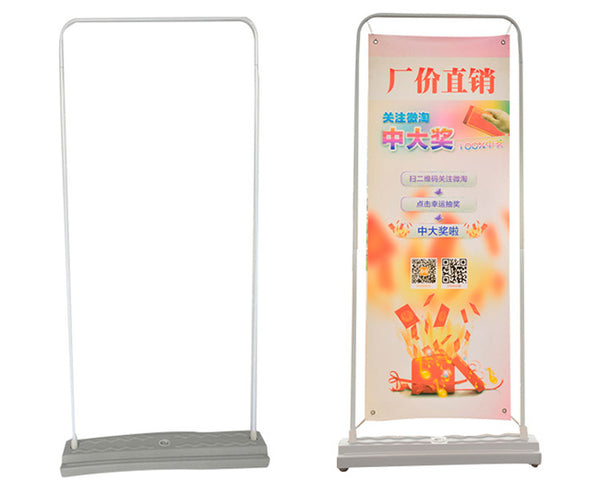 1.1 Porta Publicidad Banner Exterior Con Base Contrapeso De Agua
