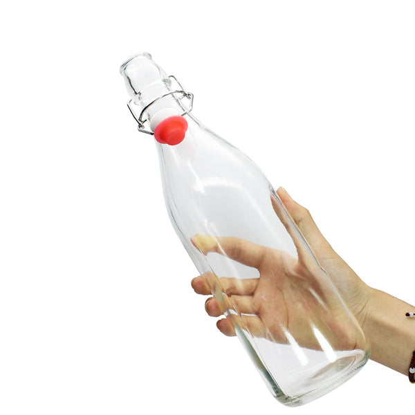 1 Botella De Vidrio + Tapón Mecánico 1000ml