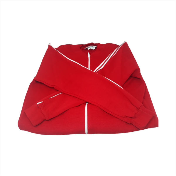 Conjunto Pants Rojo Tres Rayas Chemise Camello Talla Grande