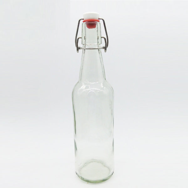 6 Botellas De Vidrio + Tapón Mecánico 500ml