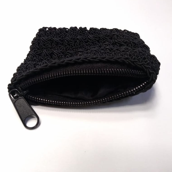 Monedero con cierre artesanal tejido tela 10x8 cms 10pza