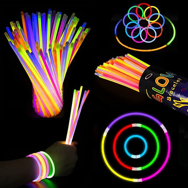 Brazalete Pulsera Neon Fiestas DJ Fiesta Pack 90 pz surtido