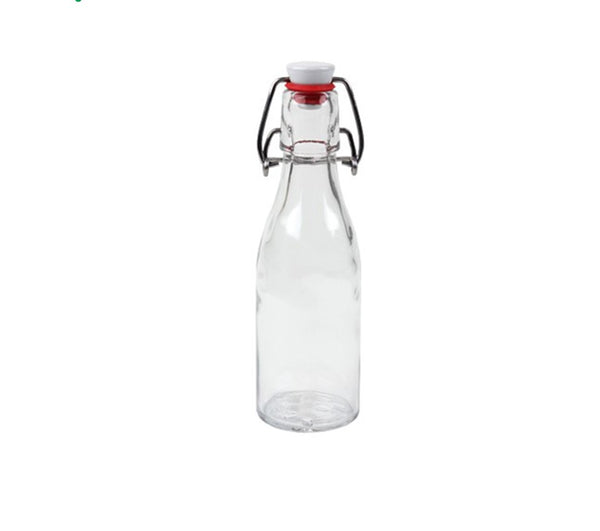1 Botella De Vidrio + Tapón Mecanico 250ml