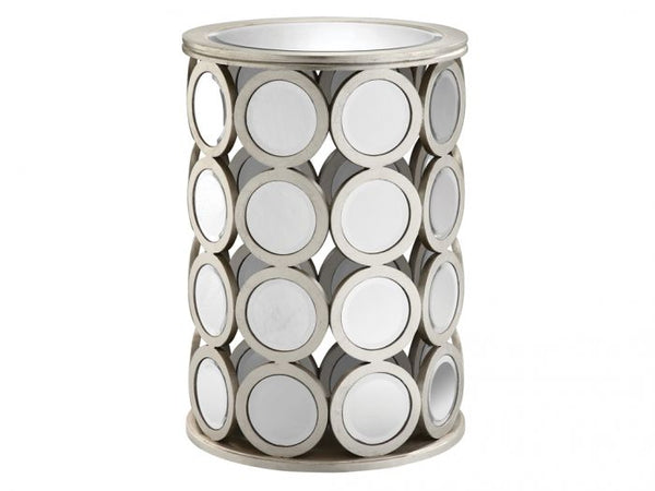 Mueble Mesa Centro Tambor Circular Con Espejo Stein World