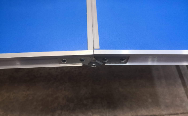 Mesa plegable portátil azul aluminio 1.20m