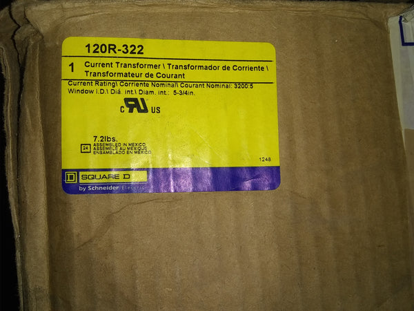 TRANSFORMADOR DE CORRIENTE 120R-322 SQUARE D