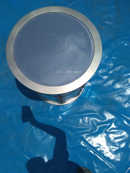 Mueble Mesa Centro Tambor Circular Con Espejo Stein World