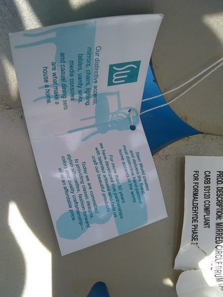 Mueble Mesa Centro Tambor Circular Con Espejo Stein World