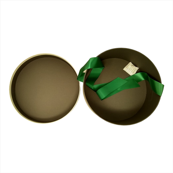 CAJA CARTON DE REGALO CIRCULAR DECORADA 27 CMS