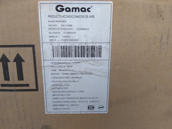 Aire acondicionado Gamac Fan&coil Egam362h360 3t
