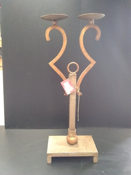 Juego De Porta Vela 2 Y 3 Pzas Fierro Forjado Decoración