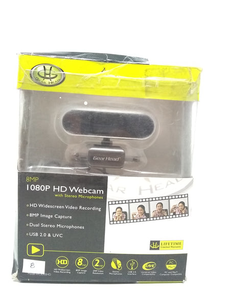 Web cam Gear Head 1080P 8MP Widescreen con microfono doble