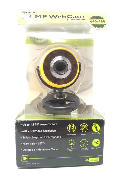 Web cam 1.3 MP con visión nocturna Gear Head WC1400YLW
