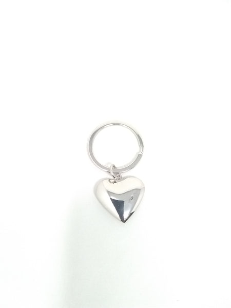 Llavero Metálico Corazón Regalo 3x2.5cms metal cromado