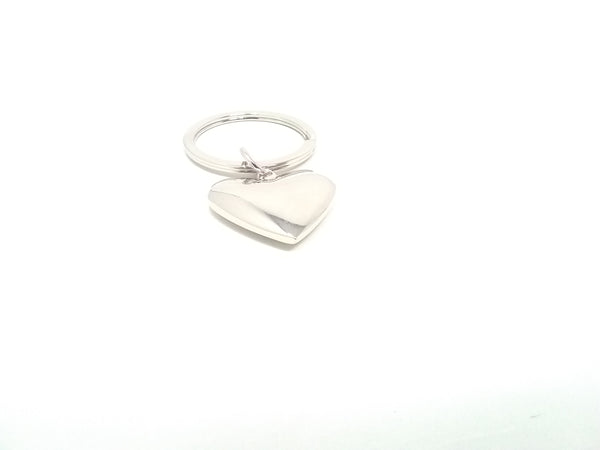 Llavero Metálico Corazón Regalo 3x2.5cms metal cromado