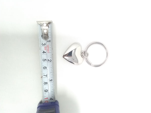 Llavero Metálico Corazón Regalo 3x2.5cms metal cromado