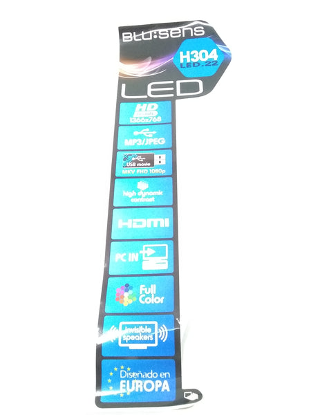Control remoto BLU:SENS para televisión H304 LED. 22