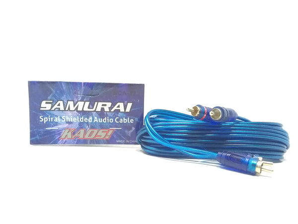 Cable RCA interconexión audio blindado en espiral de 2 canales