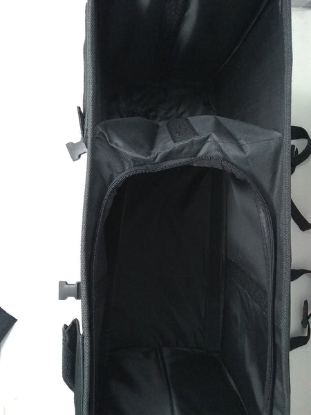 Maletín Hielera Bolsa Negro Con Divisiones 47cm X 29cm X 18cm