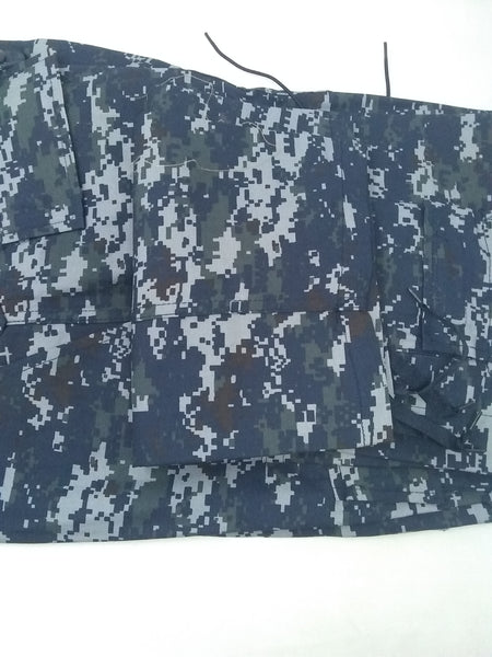 TrajeTáctico Militar Camuflaje Azul Pixelado 2 pza XS