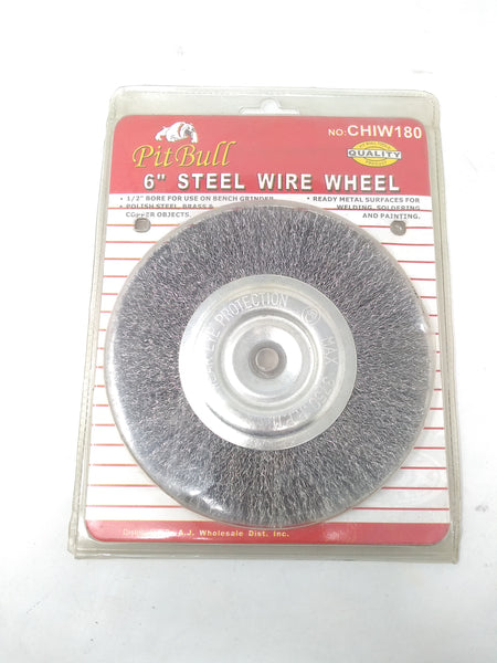 Carda Cepillo Alambre De Acero 6 X 1/2 Pulgadas Para Esmeril Grillo